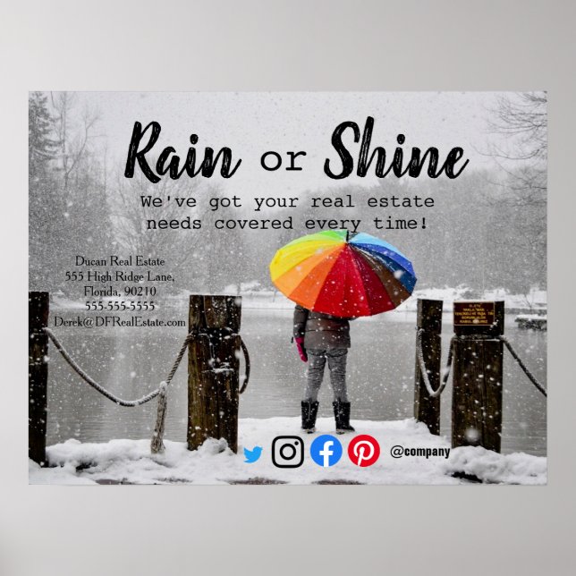 Rain Kunden Referenzen reales Anwesen Marketing ve Poster (Vorne)