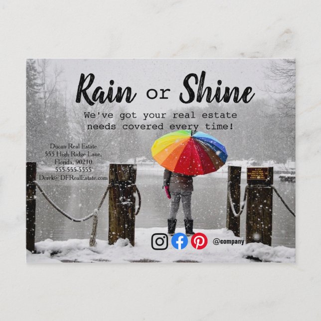 Rain Kunden Referenzen reales Anwesen Marketing ve Postkarte (Vorderseite)