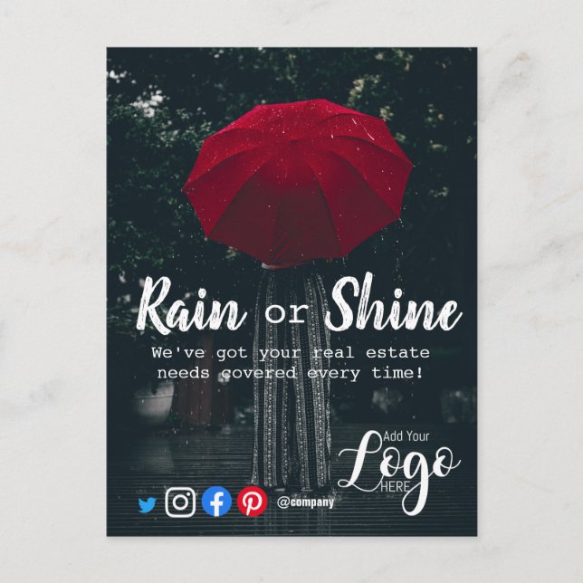 Rain Kunden Referenzen reales Anwesen Marketing ve Postkarte (Vorderseite)