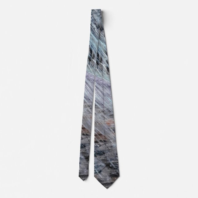 Rain Neck Tie Art Design Abstrakt Krawatte (Rückseite)