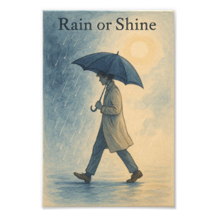 „Rain or Shine“-Kunstprint – Traumhafte Literatur  Fotodruck
