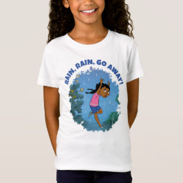 RAIN RAIN GEHT weg schwarzen Mädchen Afro T-Shirt