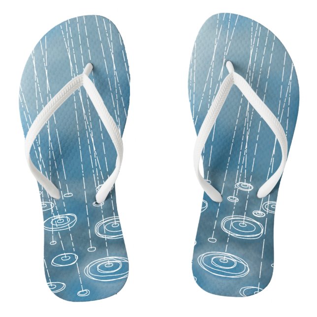 Rain Storm Blue Flip Flops (Fußbett)