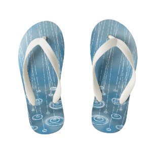Rain Storm Blue Kinderbadesandalen