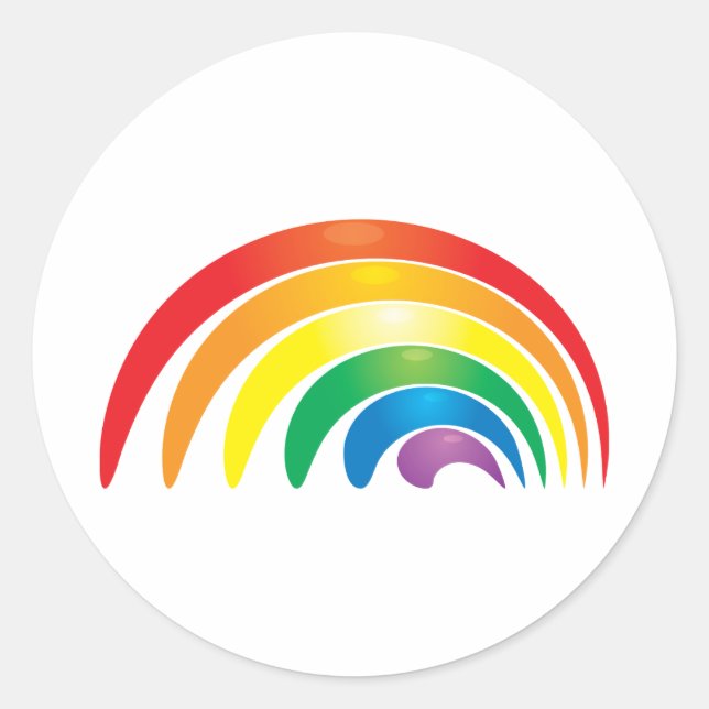 Rainbo Runder Aufkleber (Vorderseite)