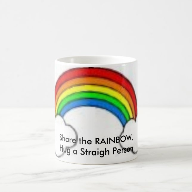 RAINBOW2, teilen den REGENBOGEN, umarmen eine Kaffeetasse (Mittel)