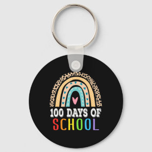 Rainbow 100 Days of School Teacher Boy Girl Colorf Schlüsselanhänger