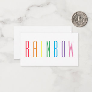 RAINBOW 3,5 x 2 Flachkarte Mitteilungskarte