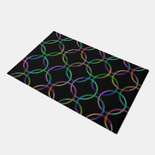 Rainbow 3D-Sicherungsringe + Ihre Ideen Fußmatte