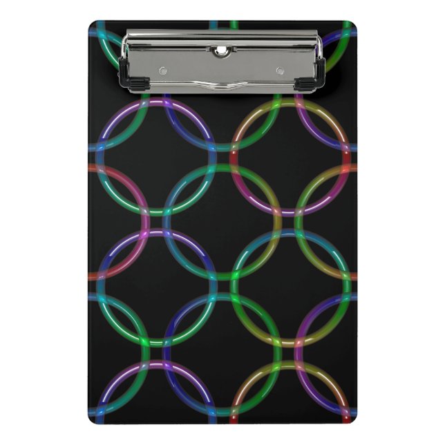 Rainbow 3D-Sicherungsringe + Ihre Ideen Mini Klemmbrett (Vorderseite)