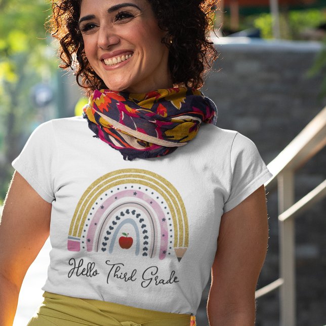 Rainbow 3rd Grade Teacher Shirt | Zurück zur Schul (Von Creator hochgeladen)