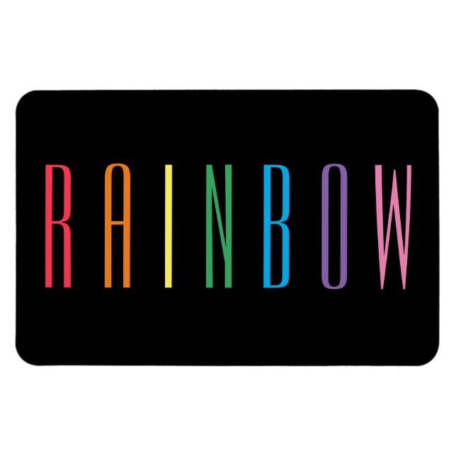 RAINBOW 4x6 Flexible Magnet / Schwarz (Horizontal)