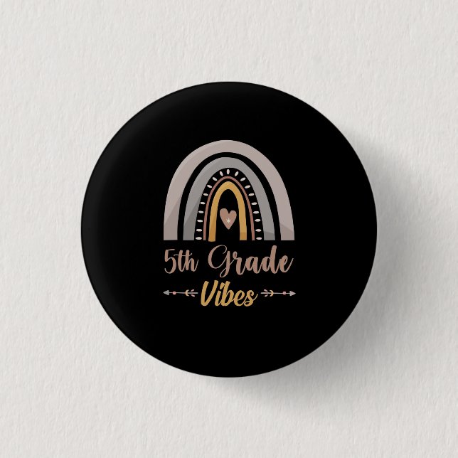 Rainbow 5. Klasse Vibes Rainbow Zurück zur Schule Button (Vorderseite)