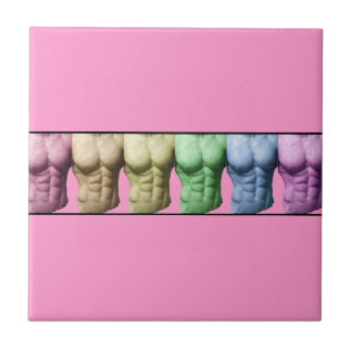 Rainbow Abs Tile - Rosa Fliese