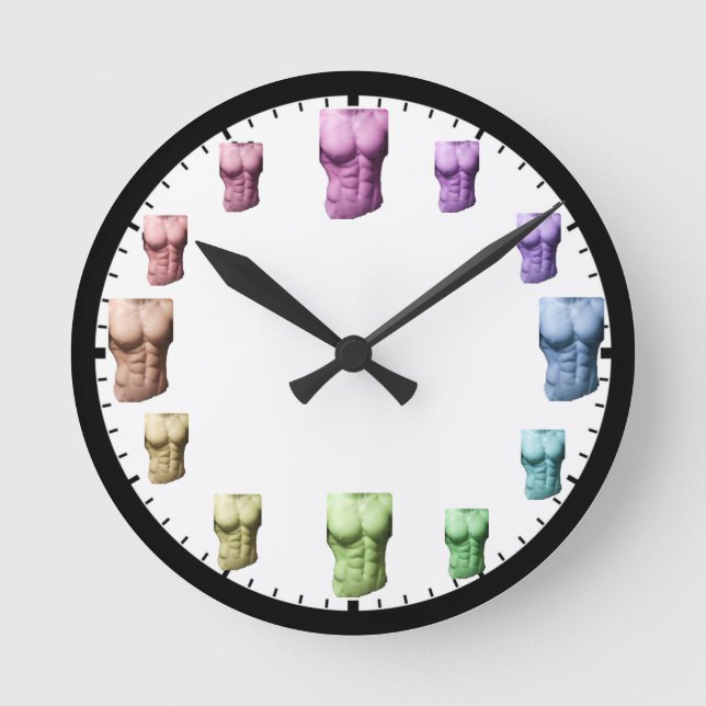 Rainbow Abs Wall Clock Runde Wanduhr (Vorderseite)