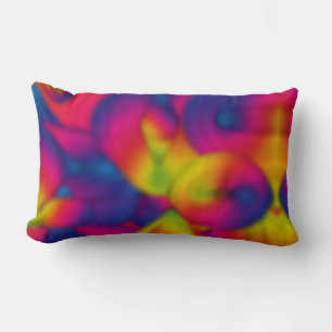 Rainbow Abstract Design Lumbar Kissen