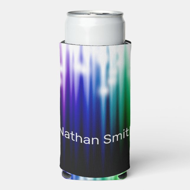 Rainbow abstract Glitter Texture  Selters Dosenkühler (Seltzer Vorderseite)