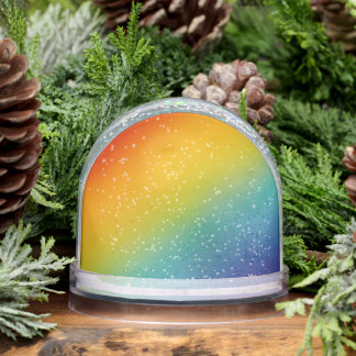 rainbow abstract gradient snow globe schneekugeln