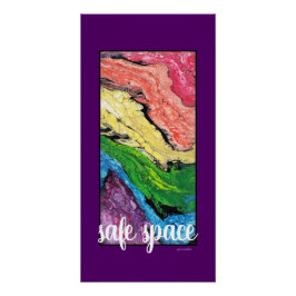 "Rainbow" Abstrakt Art Safe Space Lila Poster