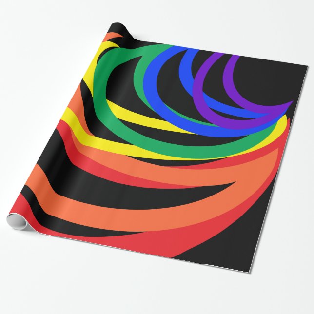 Rainbow Abstrakt Colour Wrapping Paper Geschenkpapier (Ungerollt)