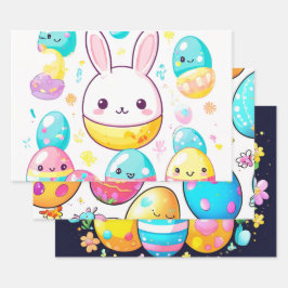 Rainbow Abstrakt Ostereier Geschenkpapier Set