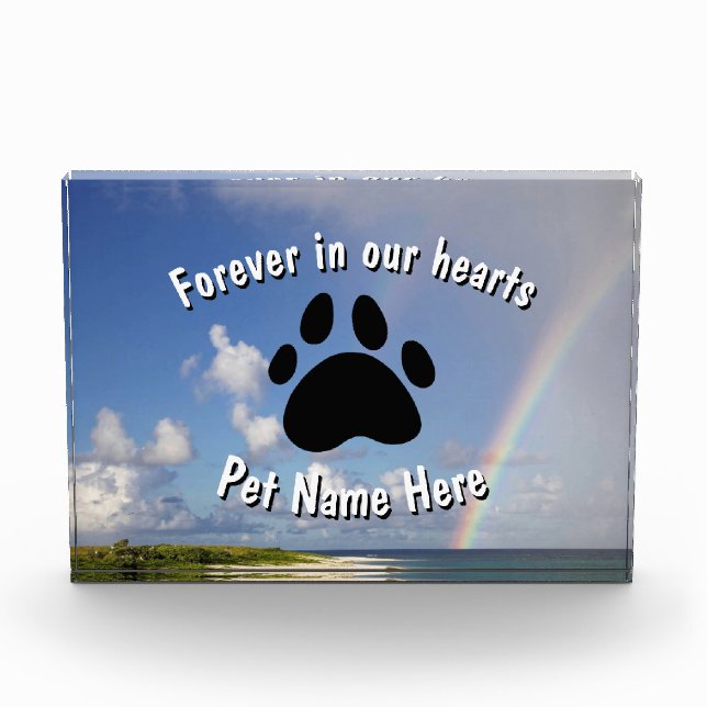 Rainbow-Acrylblock für benutzerdefinierte Pet-Memo Fotoblock (Vorderseite)