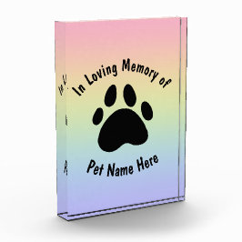 Rainbow-Acrylblock für benutzerdefinierte Pet-Memo Fotoblock