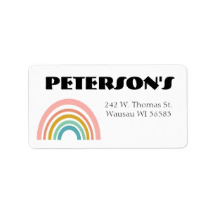 Rainbow Address Label. Adressaufkleber