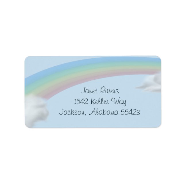 Rainbow Address Stickers Adressaufkleber (Vorne)
