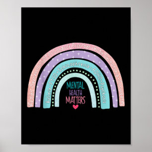 Rainbow Adhd Mental Health Awareness Montag Poster