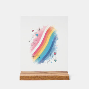 Rainbow Aesthetic Vibes Acrylschild
