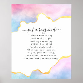 Rainbow Agate Setzen Sie einen Ring auf das Spiel Poster