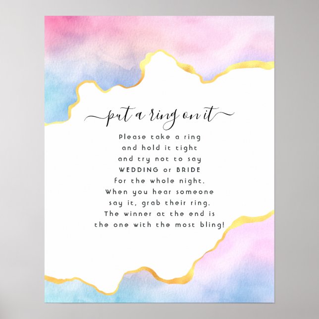 Rainbow Agate Setzen Sie einen Ring auf das Spiel Poster (Vorne)