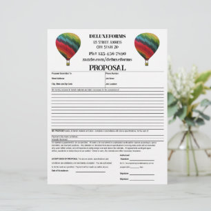 Rainbow Air Balloon Vorschlag Form Briefbogen