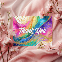 Rainbow Alcohol Ink Birthday Danke