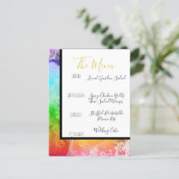 Rainbow Alcohol Ink Watercolor Menü