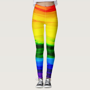Rainbow Alcohol Tinte Abstrakt Leggings