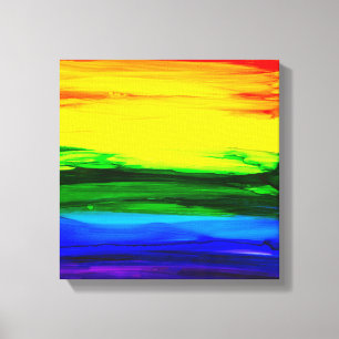Rainbow Alcohol Tinte Abstrakt Leinwanddruck