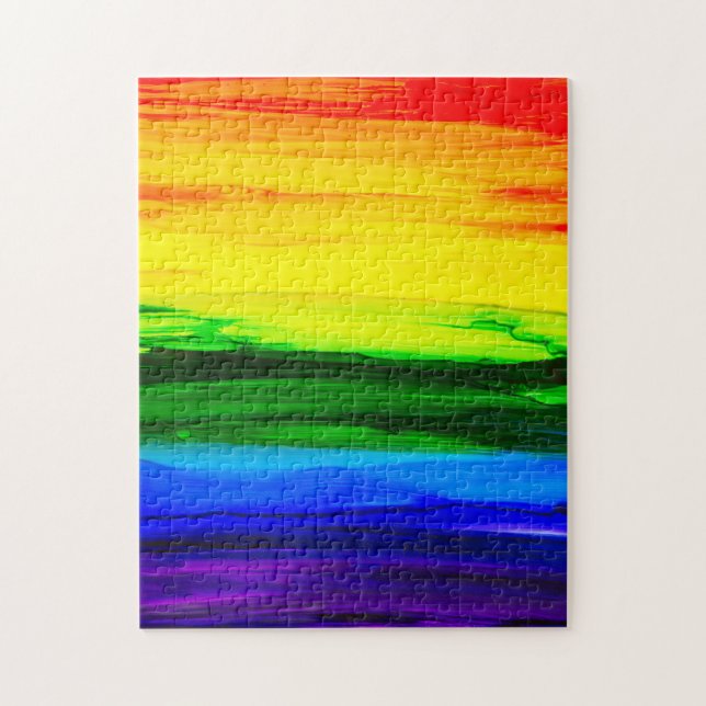 Rainbow Alcohol Tinte Abstrakt Puzzle (Vertikal)