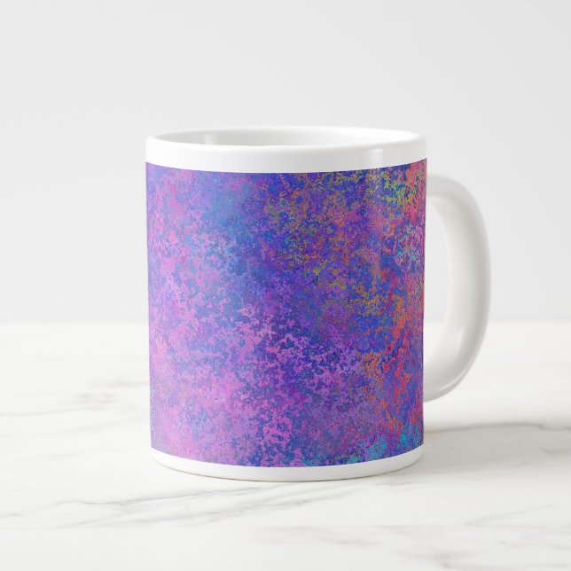 Rainbow Alcohol Tinte, hell Abstrakt Jumbo-Tasse (Vorderseite Rechts)