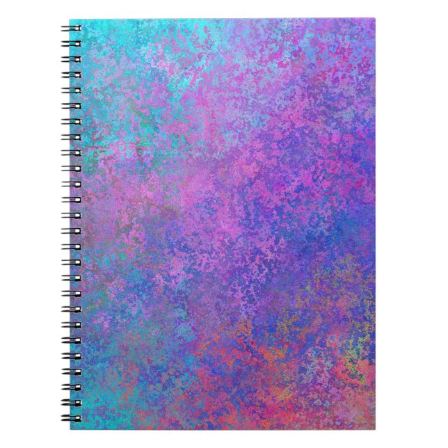 Rainbow Alcohol Tinte, hell Abstrakt Notizblock (Vorderseite)
