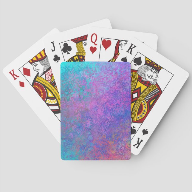 Rainbow Alcohol Tinte, hell Abstrakt Spielkarten (Rückseite)