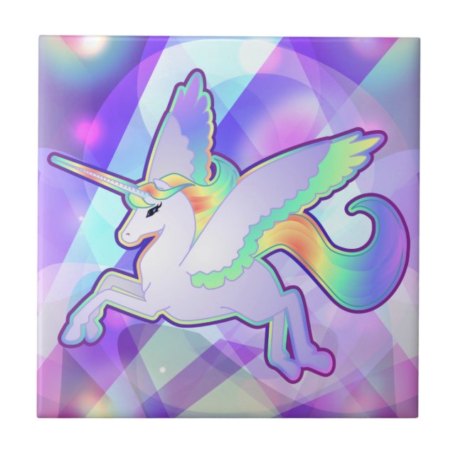 Rainbow Alicorn Fliese (Vorderseite)