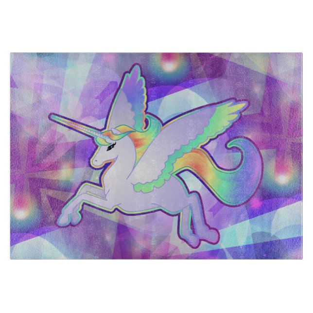 Rainbow Alicorn Schneidebrett (Vorderseite)