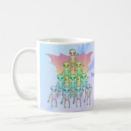 Rainbow Alien Kaffeetasse