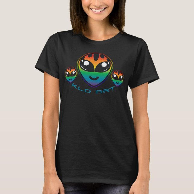 Rainbow Alien T - Shirt (Vorderseite)