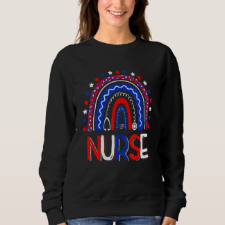 Rainbow All American Nurse 4. Juli Patriotic N Sweatshirt