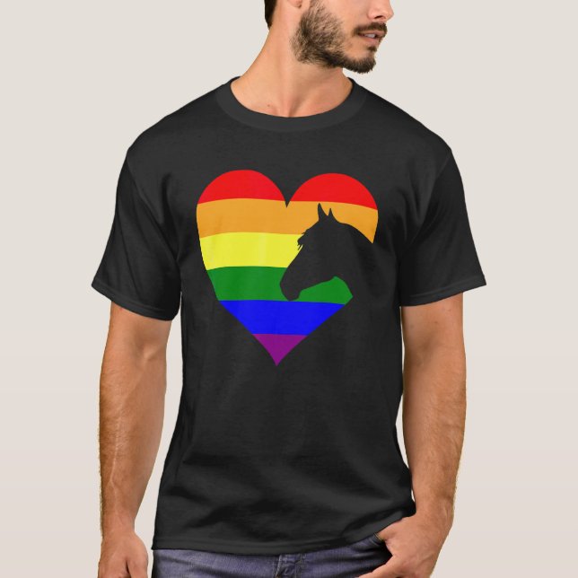 Rainbow-Allianz für Pferde Lgbt Q Cooler Gay Pride T-Shirt (Vorderseite)