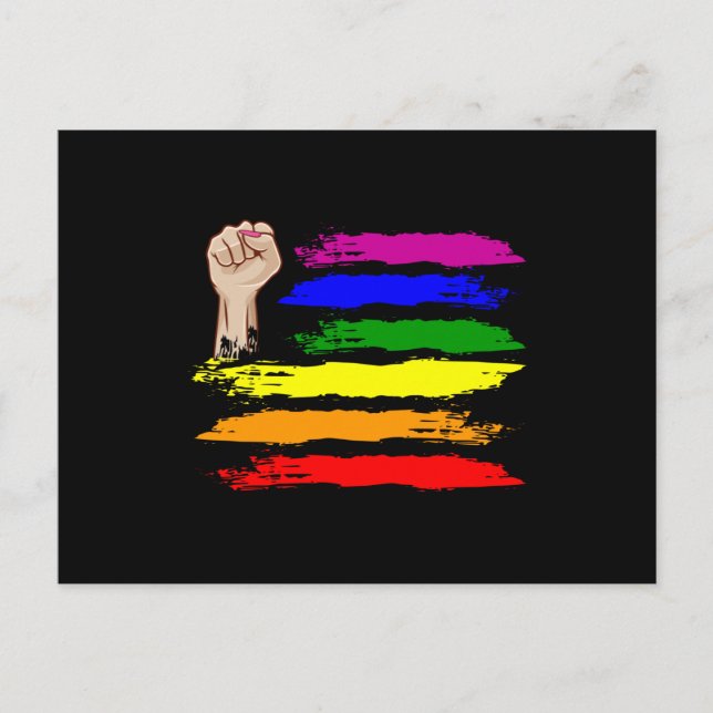 RAINBOW ALLY LGBT Prix Monat LGBTQ Regenbogenflagg Postkarte (Vorderseite)