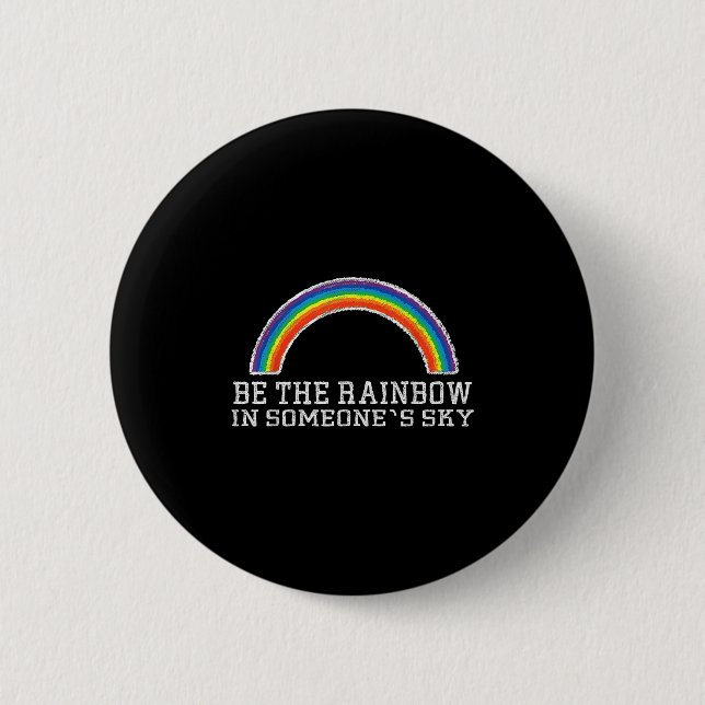 Rainbow Ally Pride Good Vibe Mental Health Motivat Button (Vorderseite)